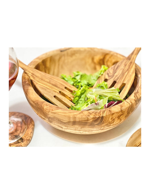 Olive Wood Salad Serving Forks Viva Oliva