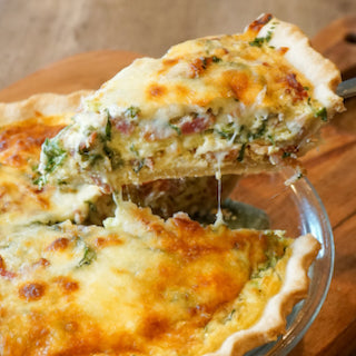Bacon Cheddar Spinach Quiche