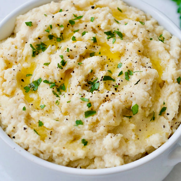 Garlicky Mashed Golden Cauliflower