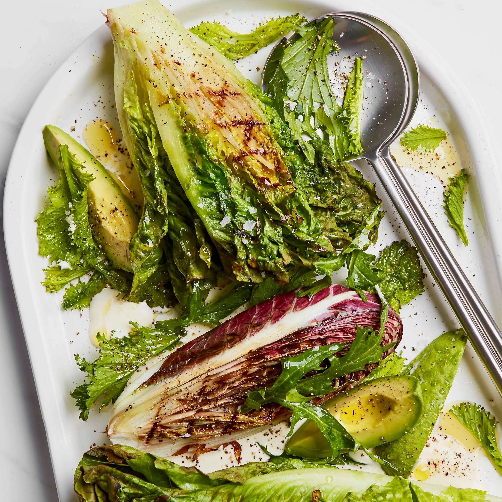 Grilled Radicchio & Hearts of Romaine