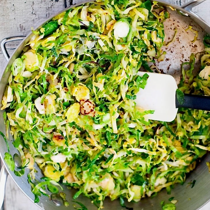 Lemon-Parmesan Shaved Brussles Sprouts