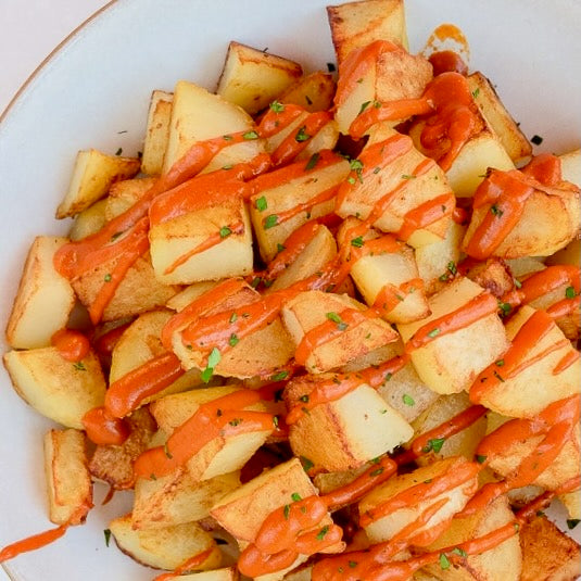 Papas Bravas with Roasted Red Pepper Aioli