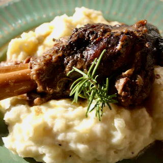 Slow-Braised Lamb Shank With Red Wine Reduction
