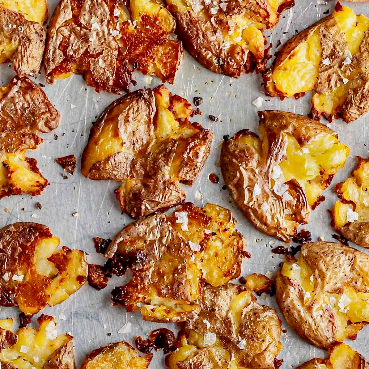 Garlic Smashed Baby Potatoes