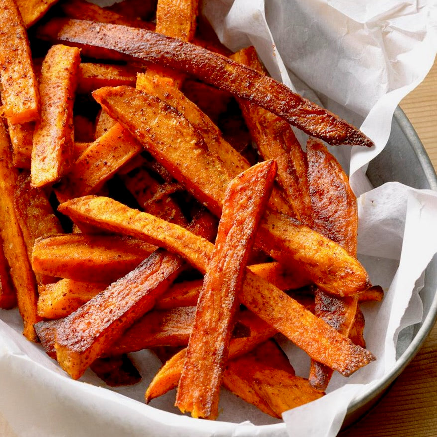 Maple Balsamic Roasted Sweet Potato Wedges