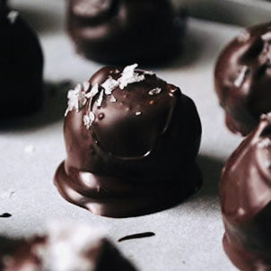 Dark Chocolate Pomegranate Balsamic Truffles