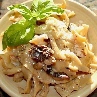 Handmade Pappardelle with Mushroom & Balsamic Cream Sauce