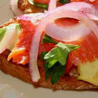 Wild Smoked Salmon & Avocado Crostini