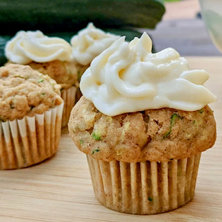 Whole Wheat Olive Oil Zucchini-Cranberry Muffins