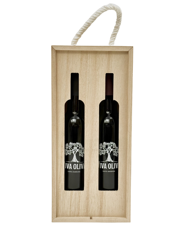 Wooden 2 x 200ml Gift Box