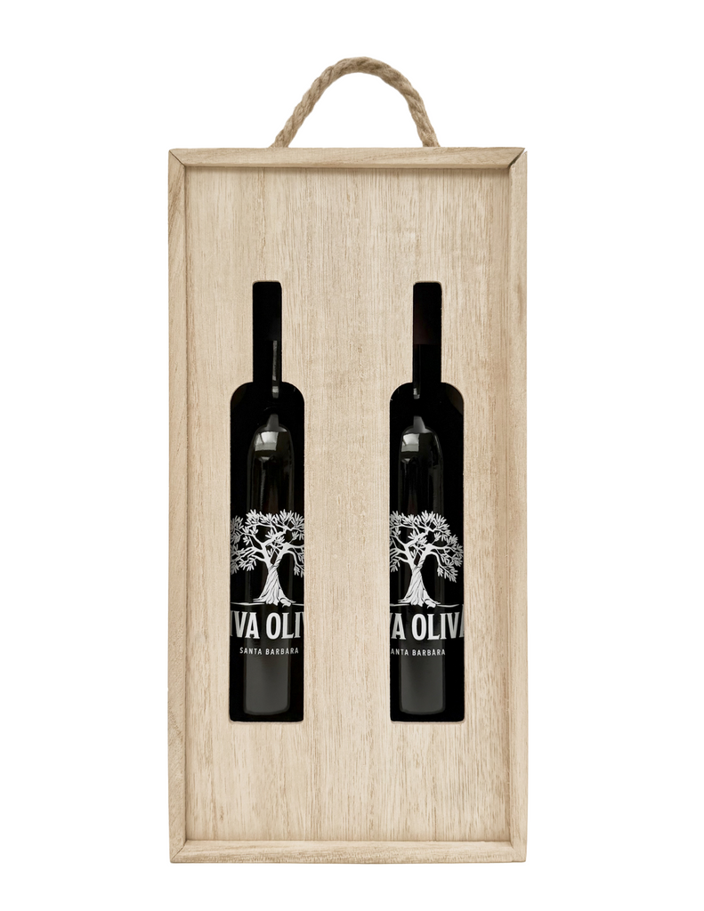 Wooden 2 x 375ml Gift Box