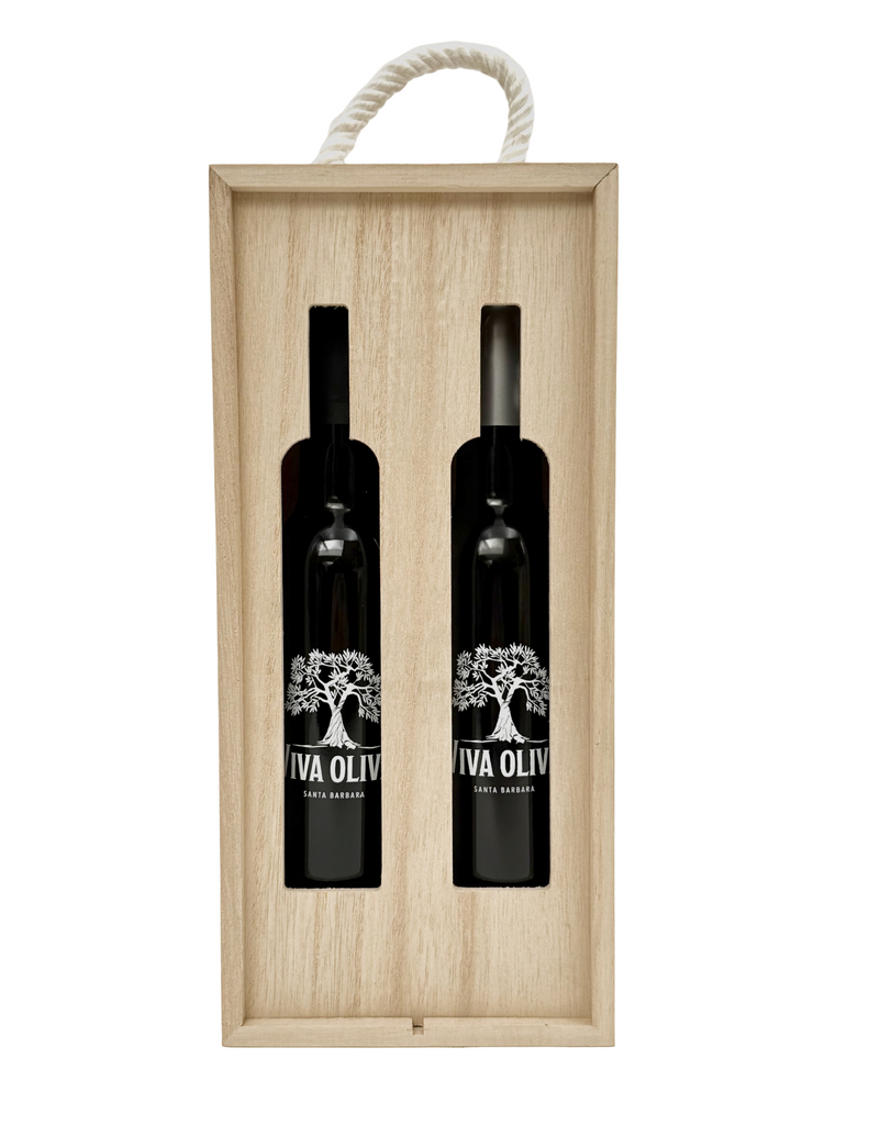 Wooden 2 x 200ml Gift Box