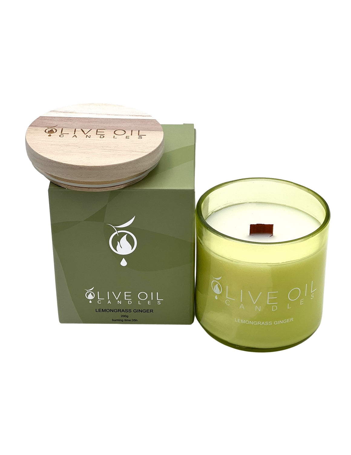 Olive Oil Skin Care Company - Olive Oil Candle - Lemongrass & Ginger