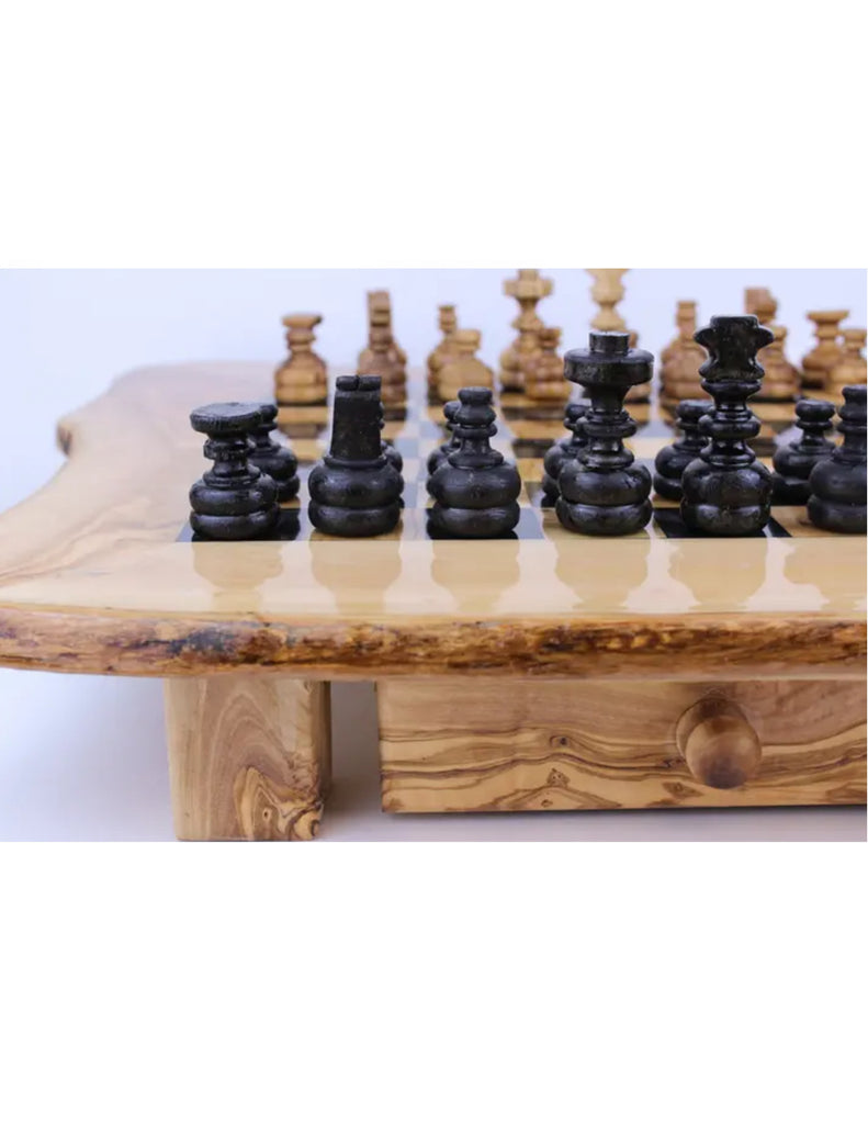 Olive Wood Resin Chess Board