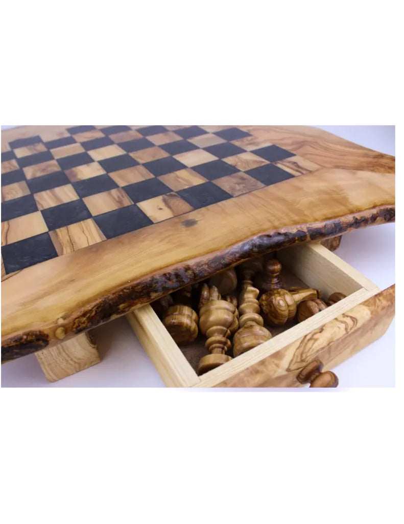 Olive Wood Resin Chess Board
