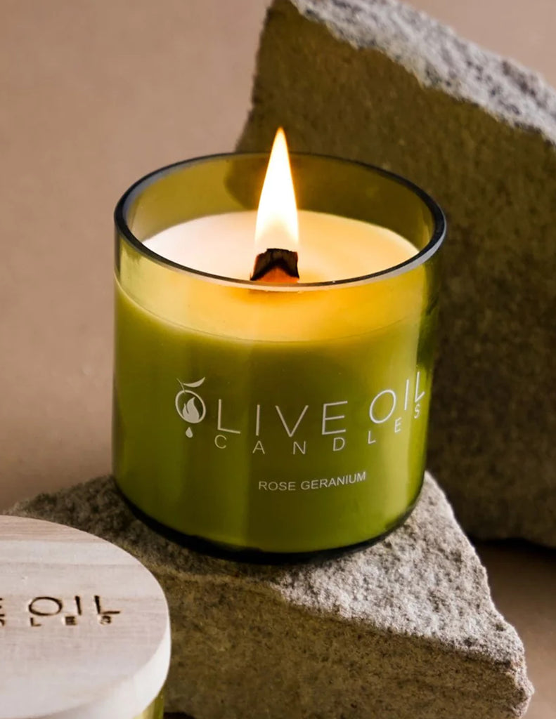 Olive Oil Skin Care Company - Olive Oil Candle - Rose Geranium