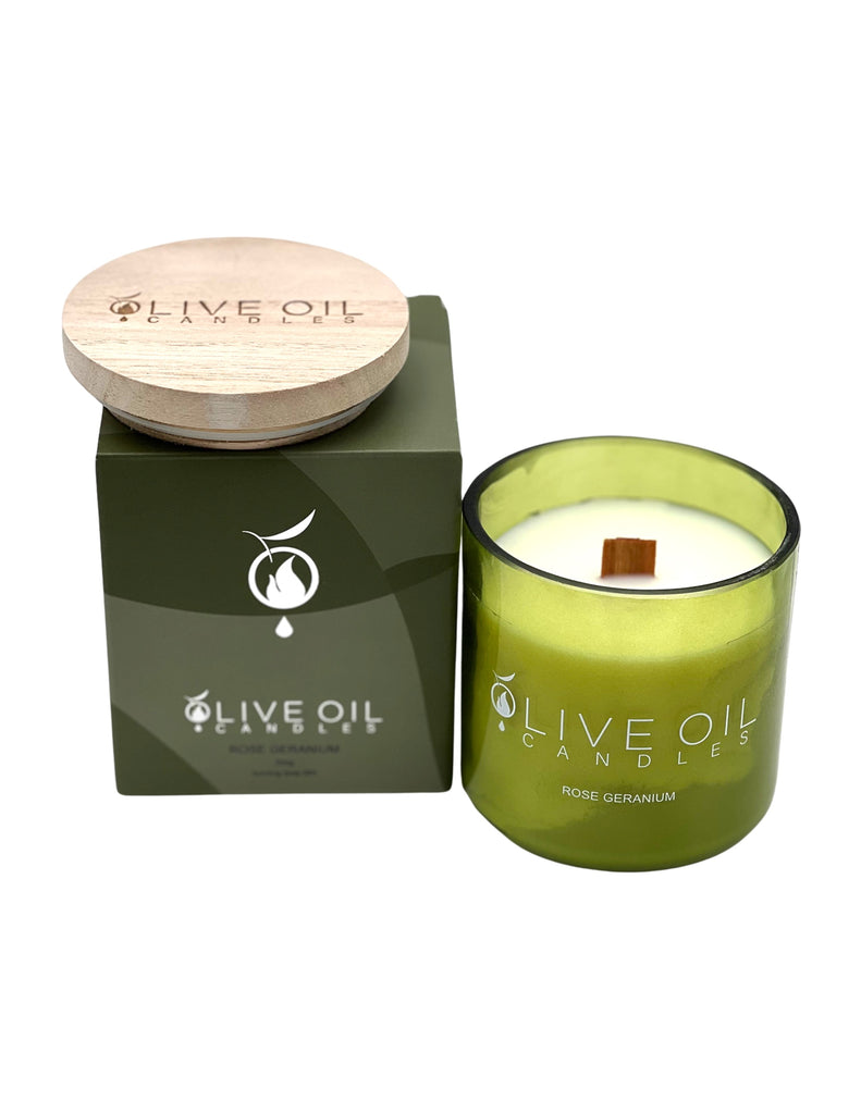 Olive Oil Skin Care Company - Olive Oil Candle - Rose Geranium