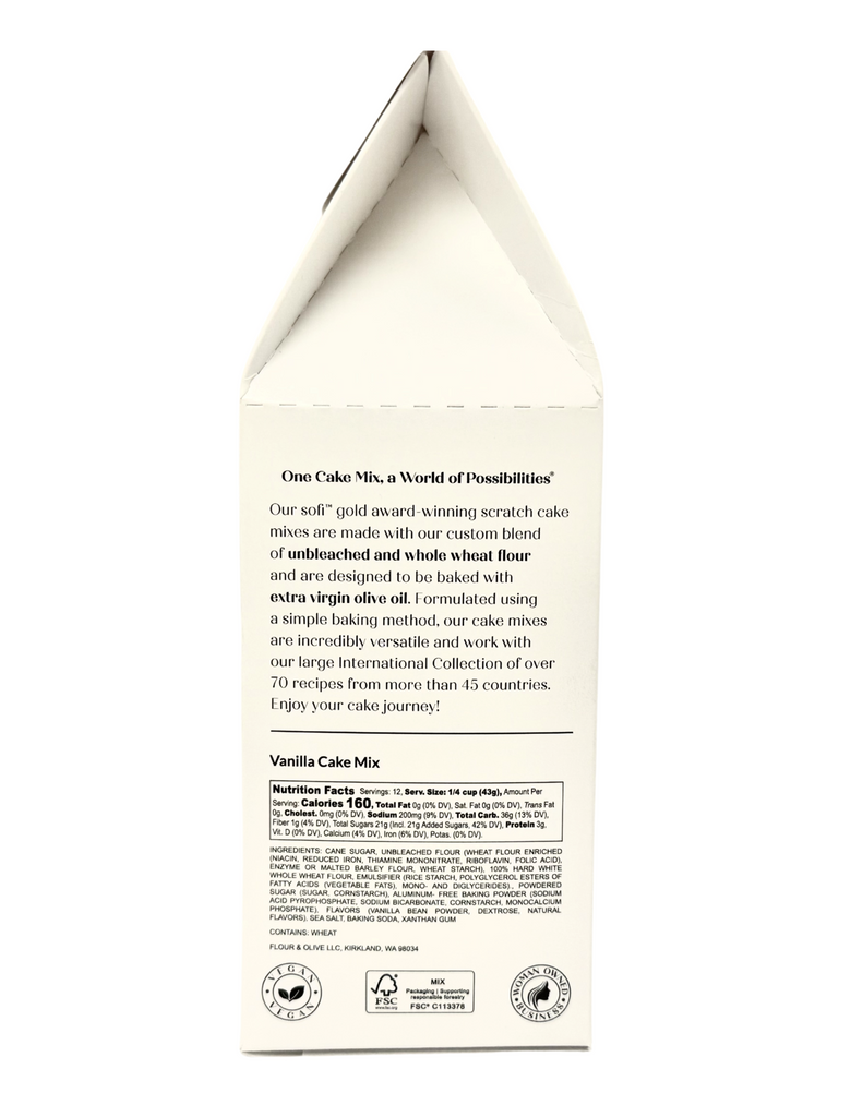 Olive Oil Vanilla Cake Mix - Flour and Olive