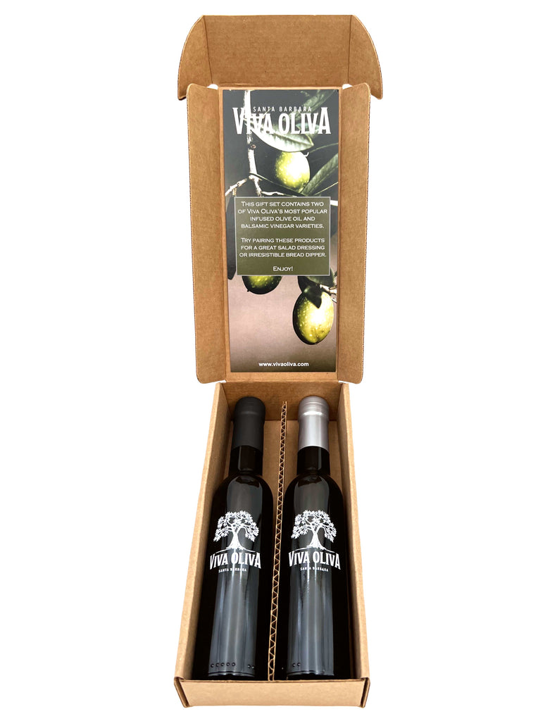 Two 200ml Gift Set - Wild Mushroom & Sage Infused Olive Oil and Grapefruit White Balsamic