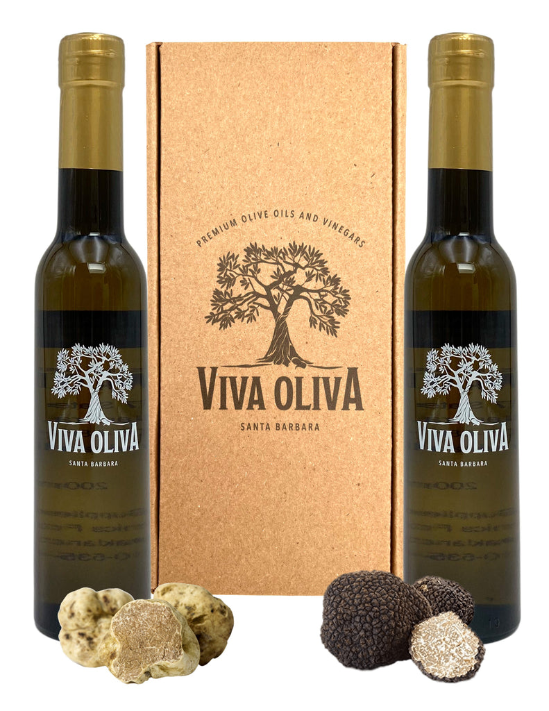 Two 200ml Gift Set - White and Black Truffle Infused Olive Oil