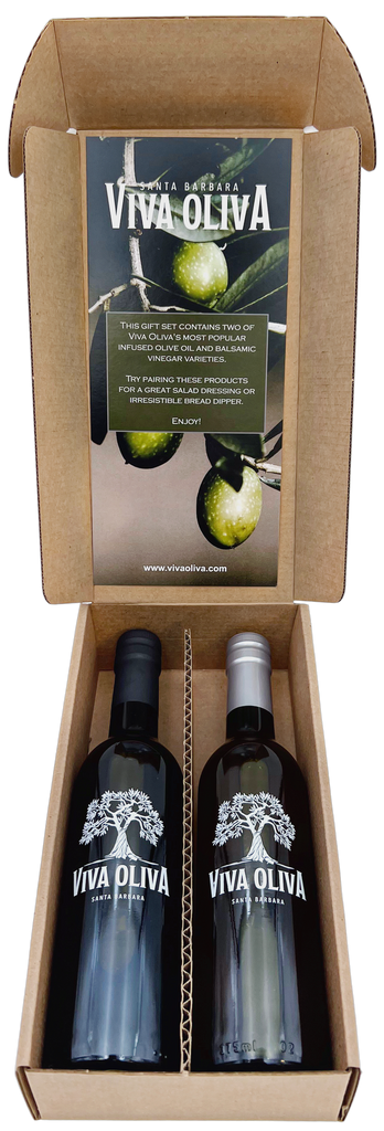Two 375ml Gift Set - Wild Mushroom & Sage Infused Olive Oil and Grapefruit White Balsamic