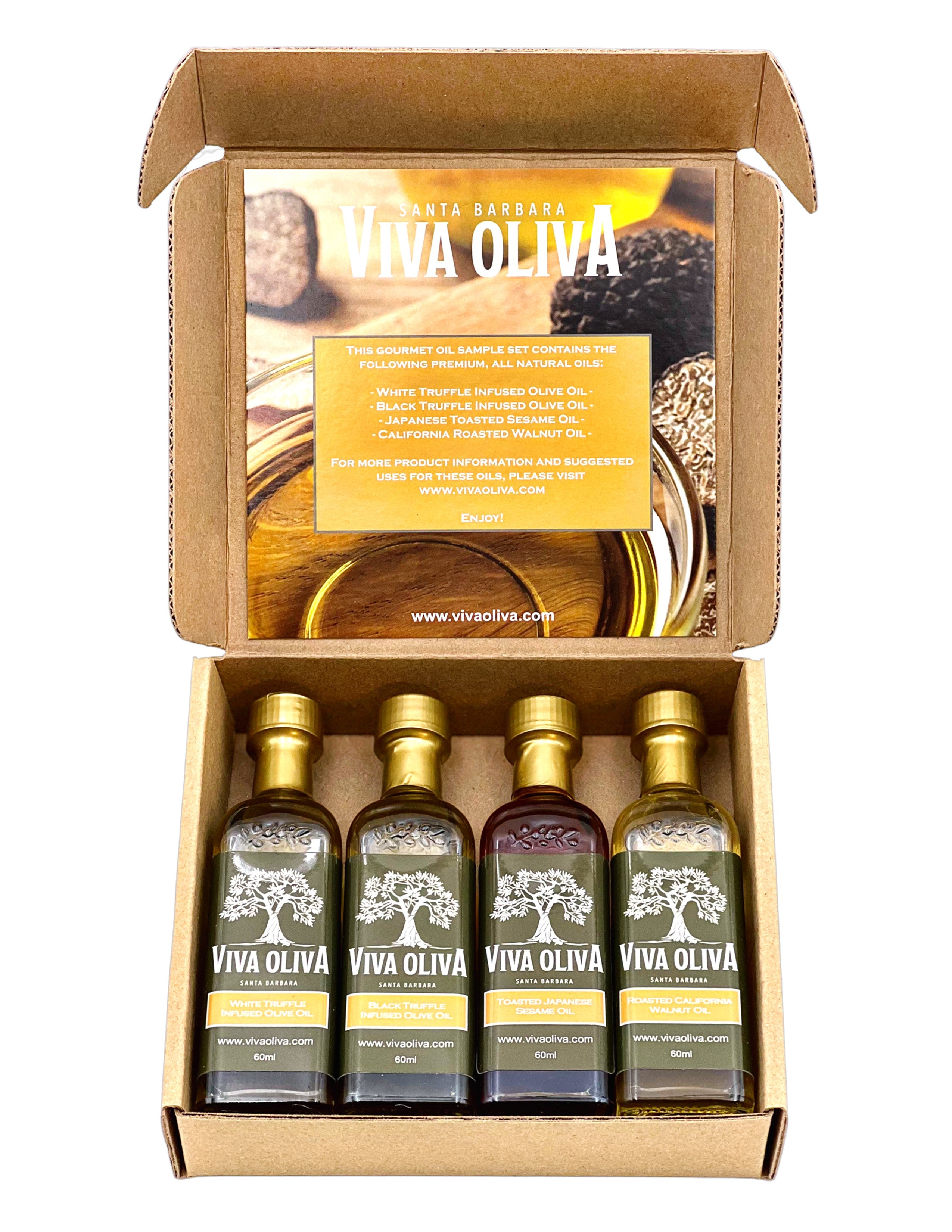 Four 60ml Gourmet Oil Sample Set - Viva Oliva Four 60ml Gourmet Oil Sample Set - Viva Oliva