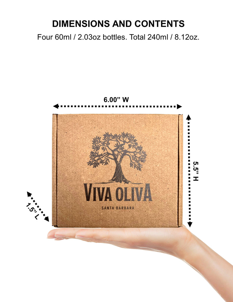 Four 60ml Olive Oil and Balsamic Sample Set