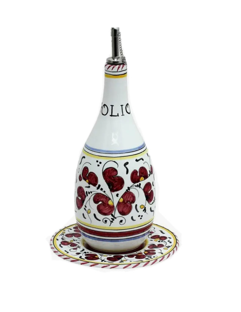 Artistica - Deruta of Italy Ceramics - Olive Oil Dispenser with Dipping Bowl
