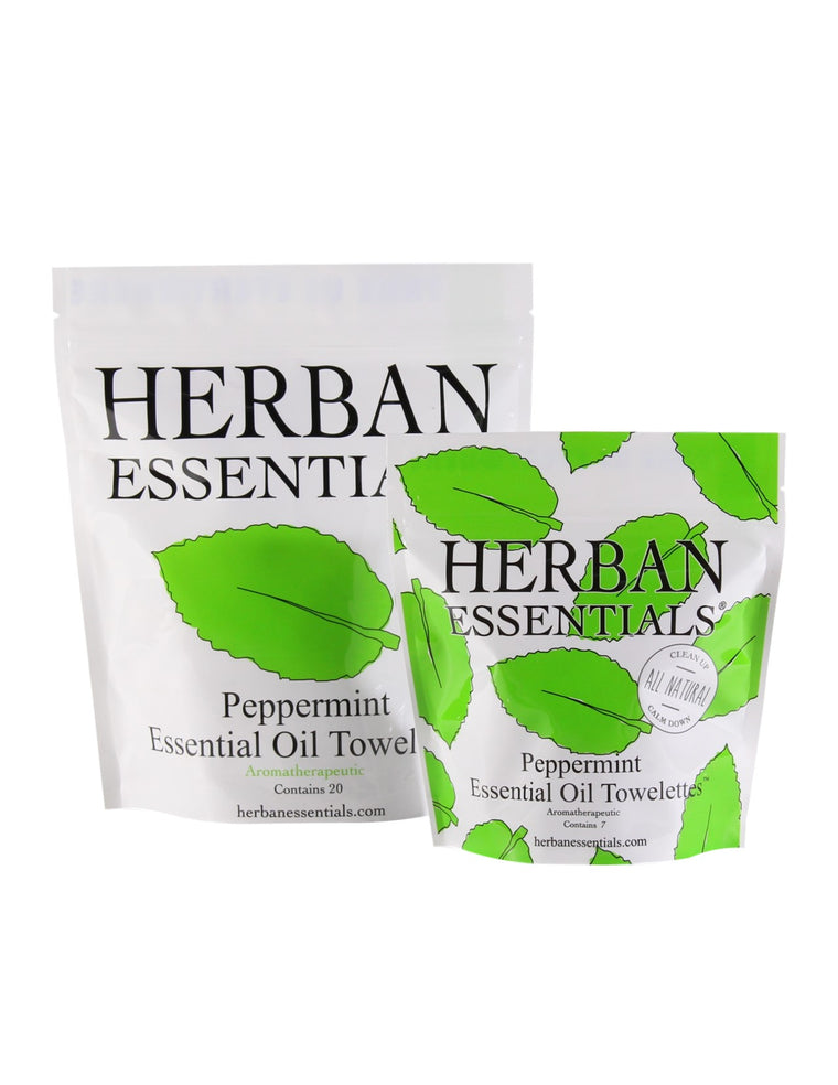Herban Essentials - Peppermint Essential Oil Towelettes