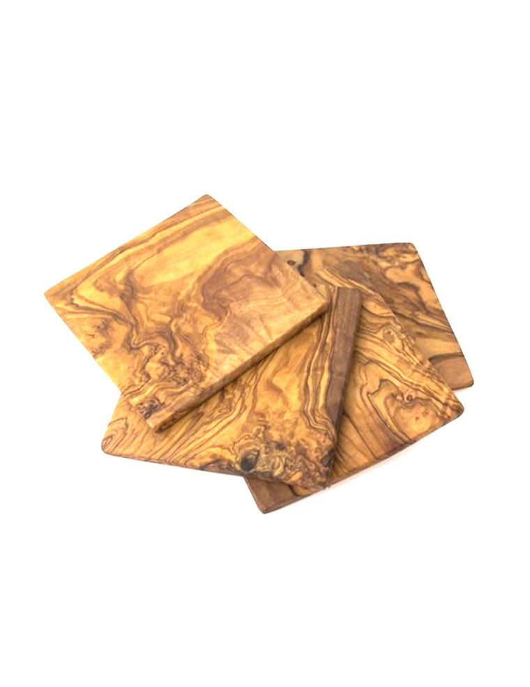 Olive Wood Coasters - Set of 4