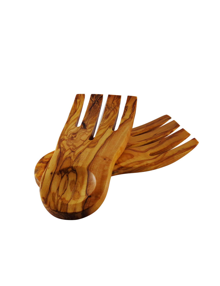 Olive Wood Salad Hands