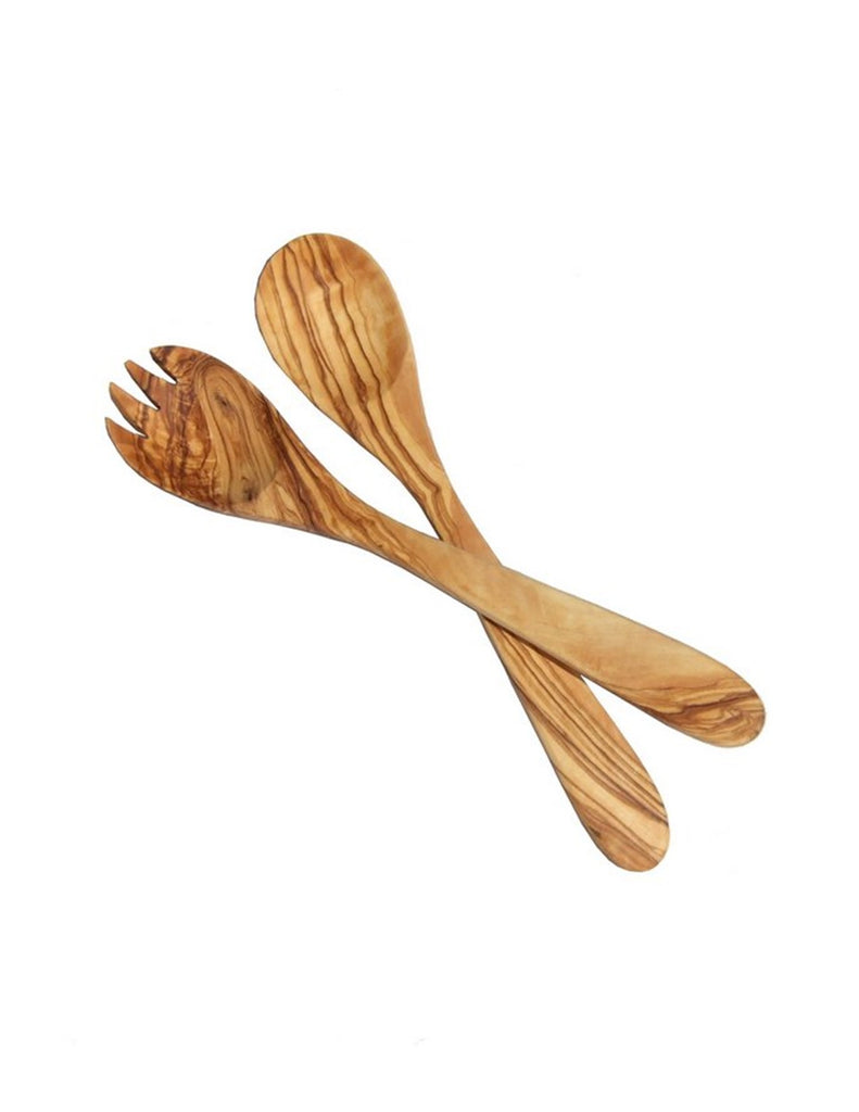 Olive Wood Salad Servers - Long
