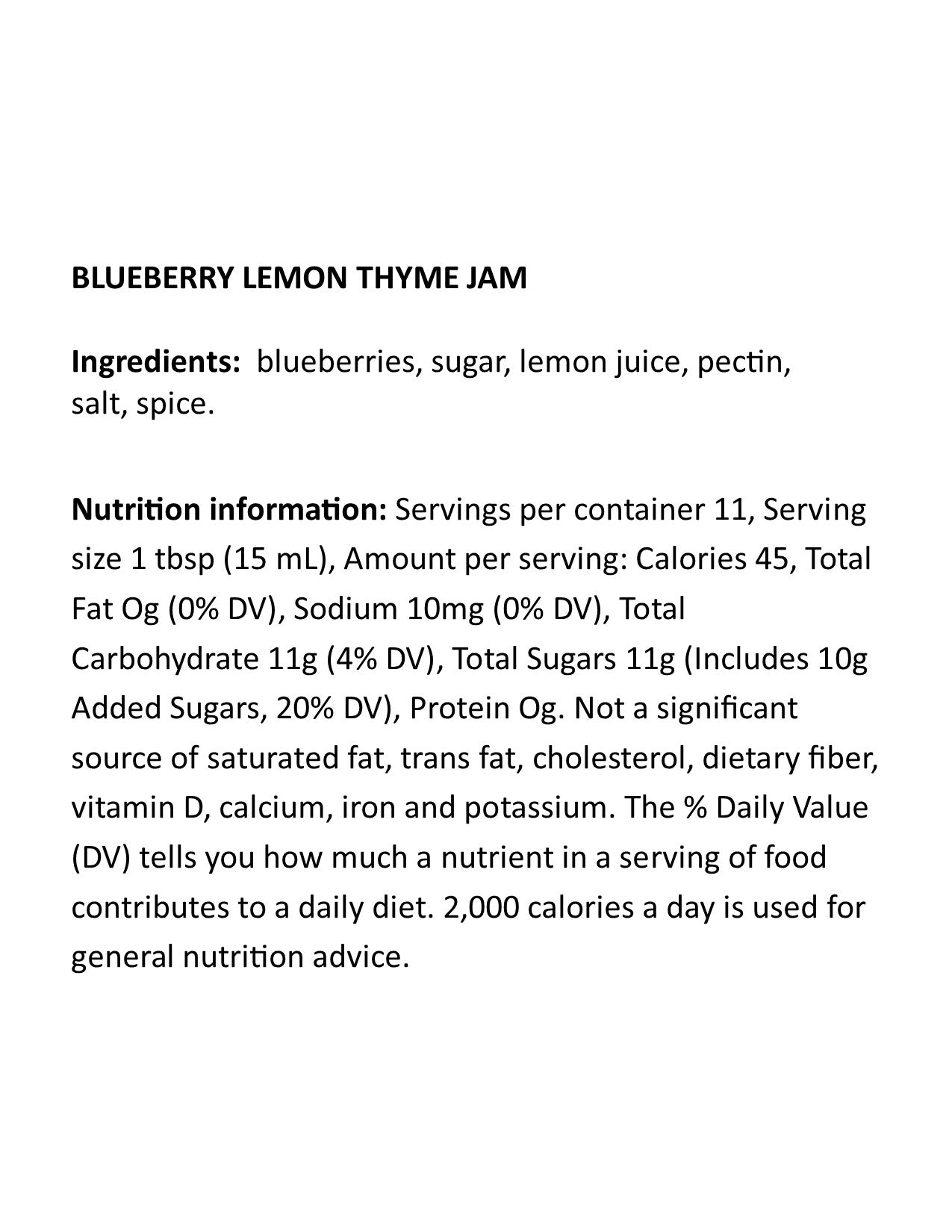 The Gracious Gourmet Blueberry Lemon Thyme Jam Viva Oliva